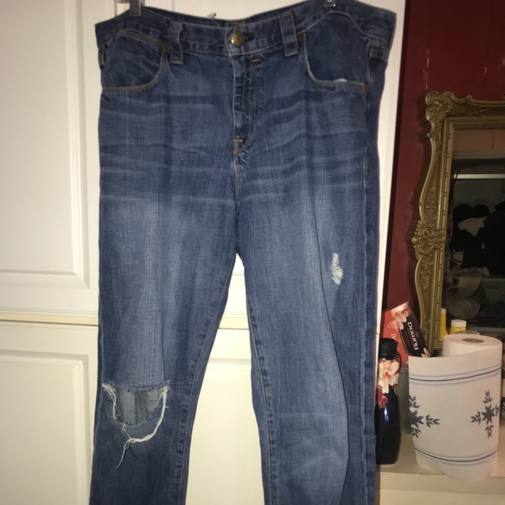Distroyed J Crew women’s Jeans